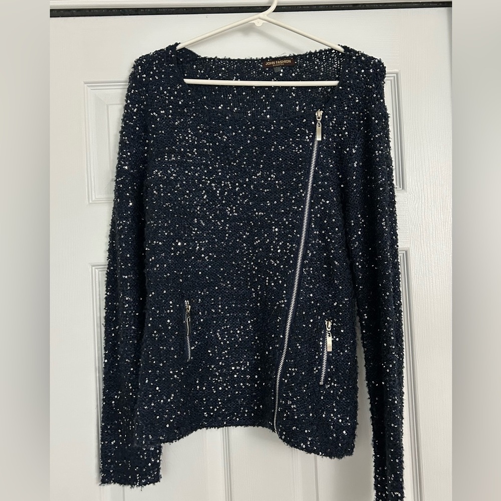 Navy glitter sweater